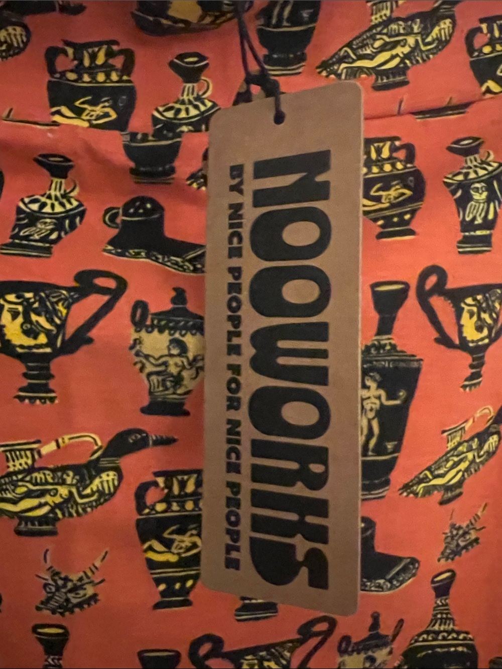 Nooworks Orange “Pots” Printed “Wiggle”Skirt 2x - Picture 2 of 5